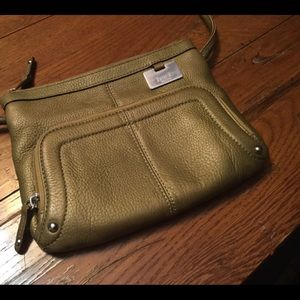 Gold/Bronze Tignanello Leather Crossbody  FIRM
